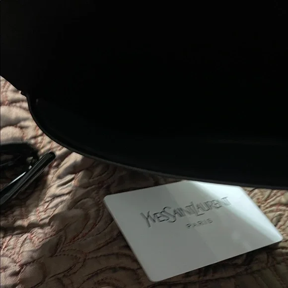 Yves Saint Laurent Black Rectangular Sunglasses